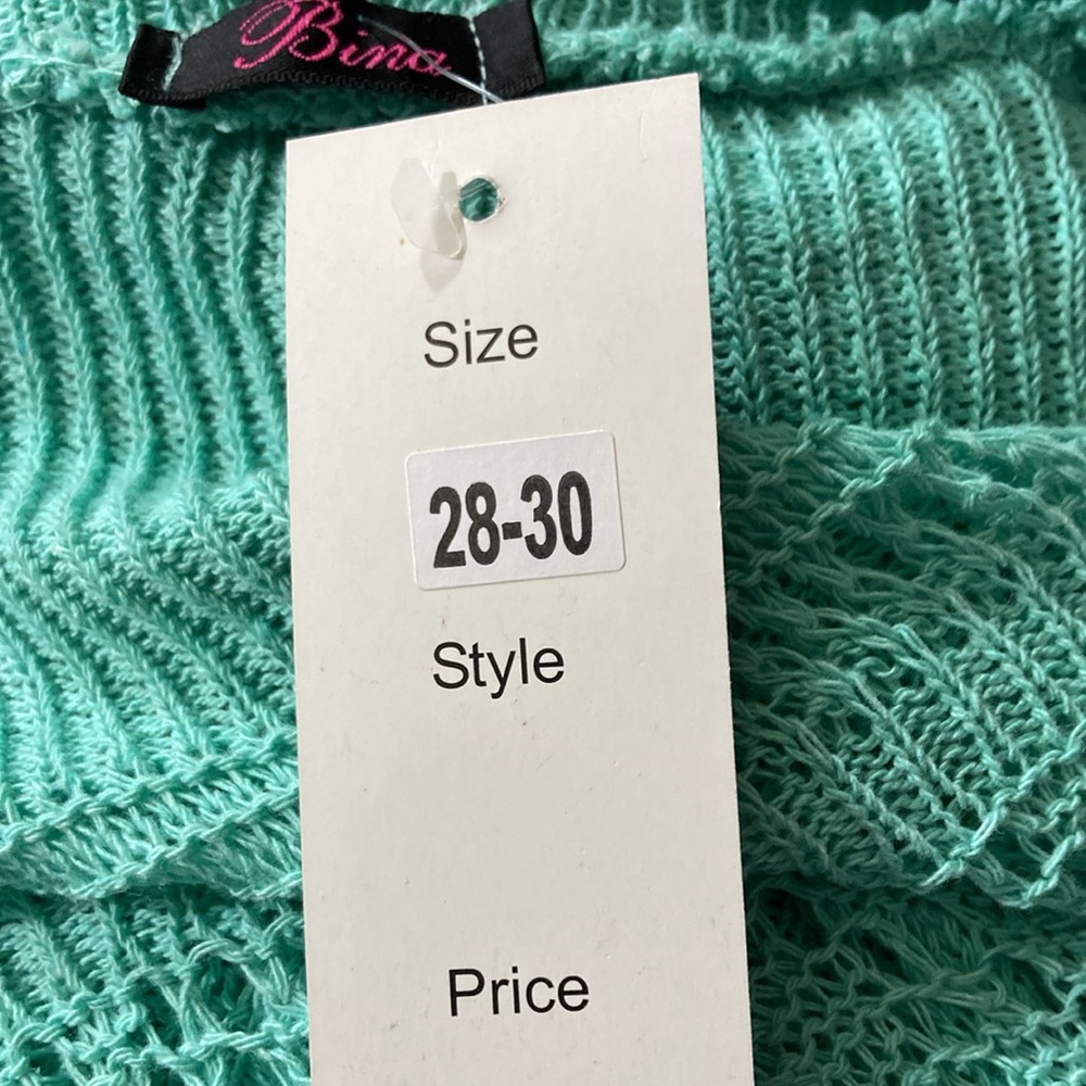 Bina Sweater Women Size 28-30 Open Front Crochet Cardigan Sweater New With Tag - Picture 8 of 8